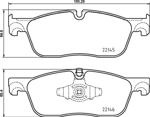 Diskinių stabdžių trinkelių rinkinys BREMBO P 44 026