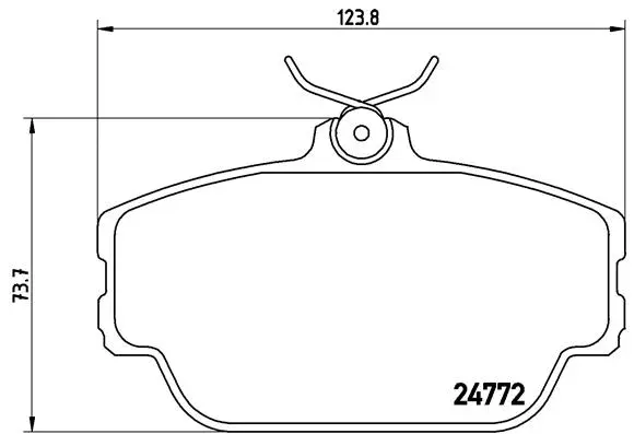 Diskinių stabdžių trinkelių rinkinys BREMBO P 46 001