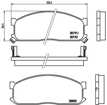 Diskinių stabdžių trinkelių rinkinys BREMBO P 49 010