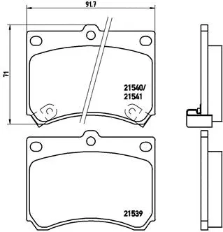 Diskinių stabdžių trinkelių rinkinys BREMBO P 49 011