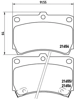 Diskinių stabdžių trinkelių rinkinys BREMBO P 49 016