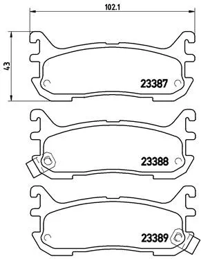 Diskinių stabdžių trinkelių rinkinys BREMBO P 49 021