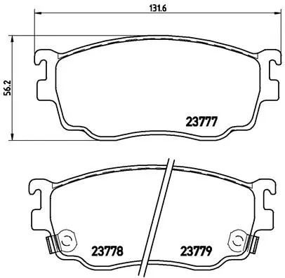 Diskinių stabdžių trinkelių rinkinys BREMBO P 49 026