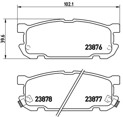 Diskinių stabdžių trinkelių rinkinys BREMBO P 49 030