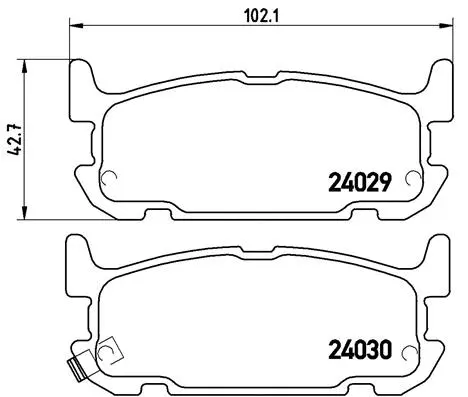 Diskinių stabdžių trinkelių rinkinys BREMBO P 49 031