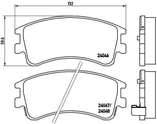 Diskinių stabdžių trinkelių rinkinys BREMBO P 49 032