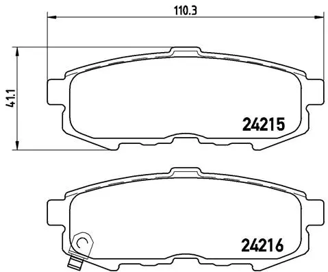 Diskinių stabdžių trinkelių rinkinys BREMBO P 49 042