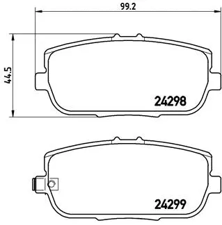 Diskinių stabdžių trinkelių rinkinys BREMBO P 49 044