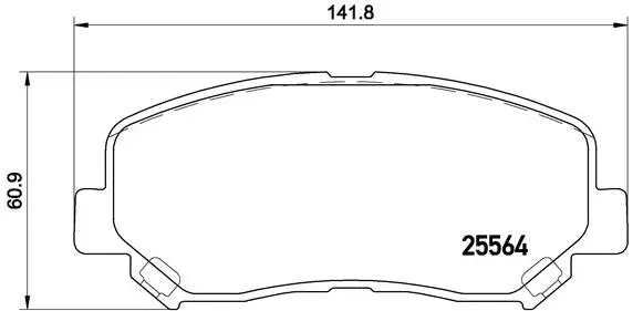 Diskinių stabdžių trinkelių rinkinys BREMBO P 49 045X