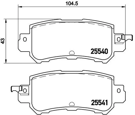 Diskinių stabdžių trinkelių rinkinys BREMBO P 49 047X