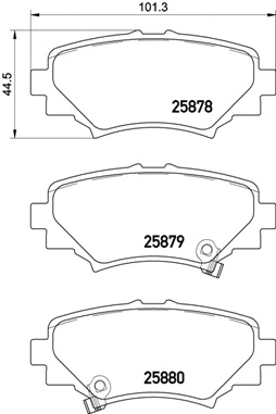 Diskinių stabdžių trinkelių rinkinys BREMBO P 49 049