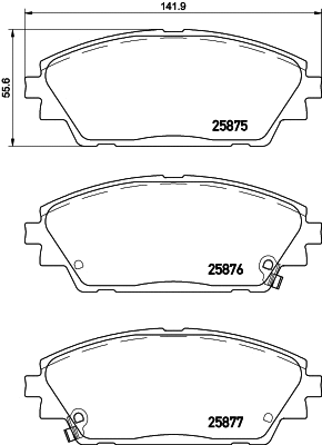 Diskinių stabdžių trinkelių rinkinys BREMBO P 49 050
