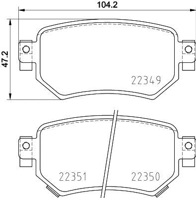 Diskinių stabdžių trinkelių rinkinys BREMBO P 49 059