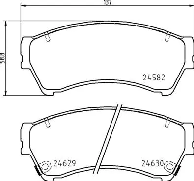 Diskinių stabdžių trinkelių rinkinys BREMBO P 49 060
