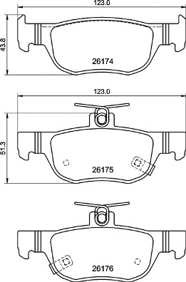 Diskinių stabdžių trinkelių rinkinys BREMBO P 49 064