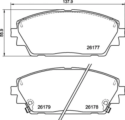 Diskinių stabdžių trinkelių rinkinys BREMBO P 49 065