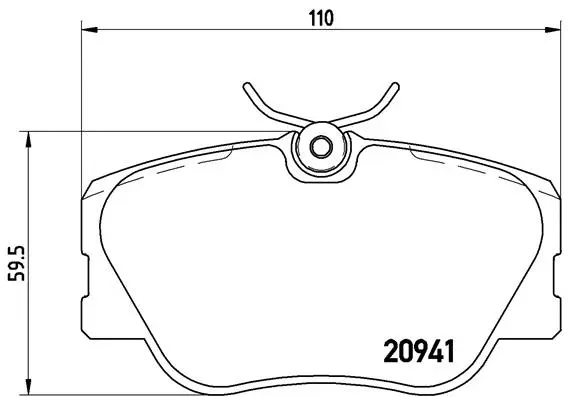 Diskinių stabdžių trinkelių rinkinys BREMBO P 50 008