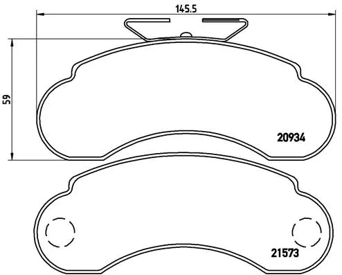 Diskinių stabdžių trinkelių rinkinys BREMBO P 50 021