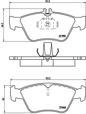 Diskinių stabdžių trinkelių rinkinys BREMBO P 50 023