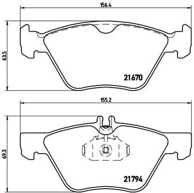 Diskinių stabdžių trinkelių rinkinys BREMBO P 50 026