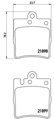 Diskinių stabdžių trinkelių rinkinys BREMBO P 50 033