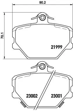Diskinių stabdžių trinkelių rinkinys BREMBO P 50 038