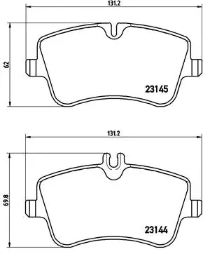 Diskinių stabdžių trinkelių rinkinys BREMBO P 50 045