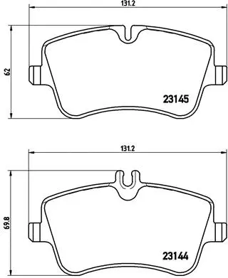 Diskinių stabdžių trinkelių rinkinys BREMBO P 50 046