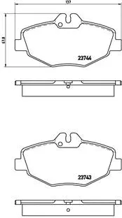 Diskinių stabdžių trinkelių rinkinys BREMBO P 50 049