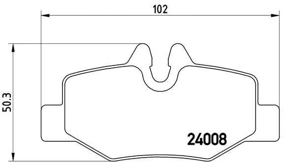 Diskinių stabdžių trinkelių rinkinys BREMBO P 50 051