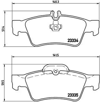 Diskinių stabdžių trinkelių rinkinys BREMBO P 50 052