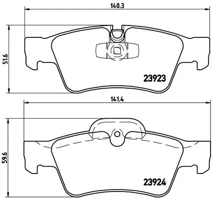 Diskinių stabdžių trinkelių rinkinys BREMBO P 50 064