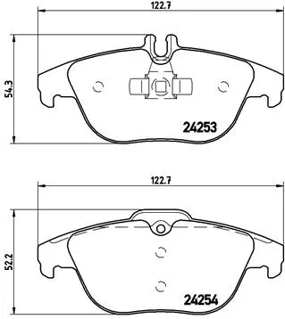 Diskinių stabdžių trinkelių rinkinys BREMBO P 50 068X