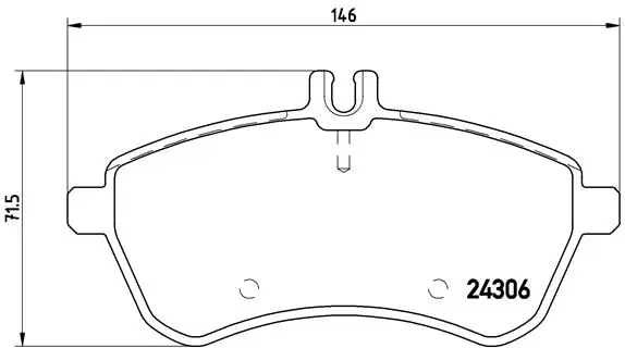 Diskinių stabdžių trinkelių rinkinys BREMBO P 50 070