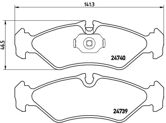 Diskinių stabdžių trinkelių rinkinys BREMBO P 50 081