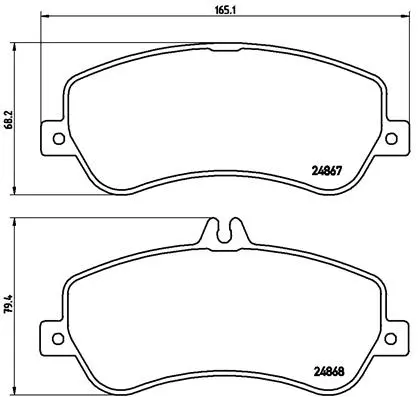 Diskinių stabdžių trinkelių rinkinys BREMBO P 50 086