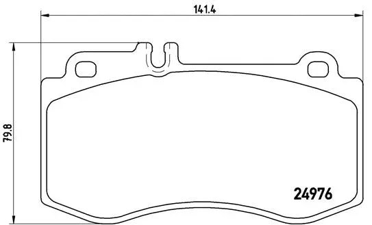 Diskinių stabdžių trinkelių rinkinys BREMBO P 50 087