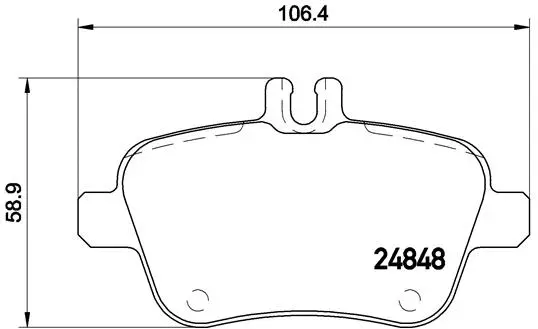 Diskinių stabdžių trinkelių rinkinys BREMBO P 50 091X