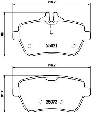 Diskinių stabdžių trinkelių rinkinys BREMBO P 50 103