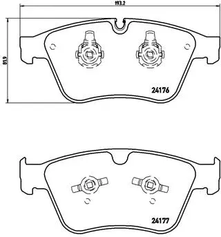 Diskinių stabdžių trinkelių rinkinys BREMBO P 50 105