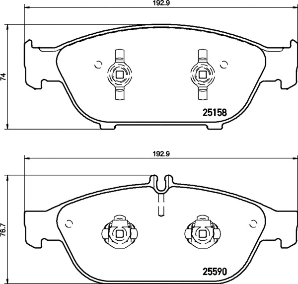 Diskinių stabdžių trinkelių rinkinys BREMBO P 50 106