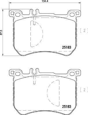 Diskinių stabdžių trinkelių rinkinys BREMBO P 50 111