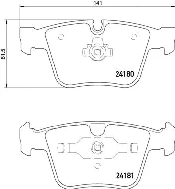 Diskinių stabdžių trinkelių rinkinys BREMBO P 50 116