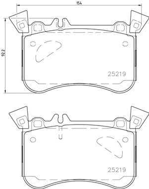 Diskinių stabdžių trinkelių rinkinys BREMBO P 50 121