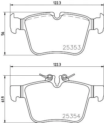 Diskinių stabdžių trinkelių rinkinys BREMBO P 50 122