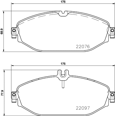 Diskinių stabdžių trinkelių rinkinys BREMBO P 50 124