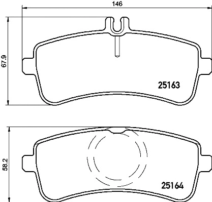 Diskinių stabdžių trinkelių rinkinys BREMBO P 50 125