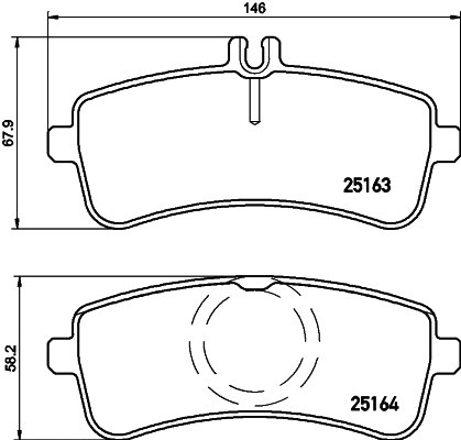 Diskinių stabdžių trinkelių rinkinys BREMBO P 50 130