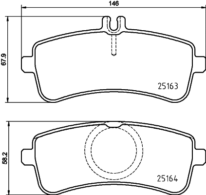 Diskinių stabdžių trinkelių rinkinys BREMBO P 50 132