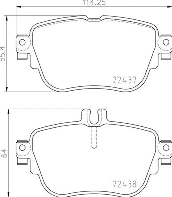 Diskinių stabdžių trinkelių rinkinys BREMBO P 50 136